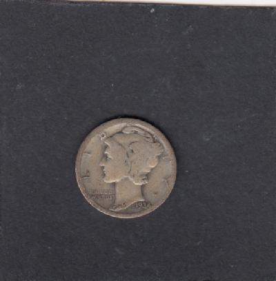 Beschrijving: 1 Dime MERCURY